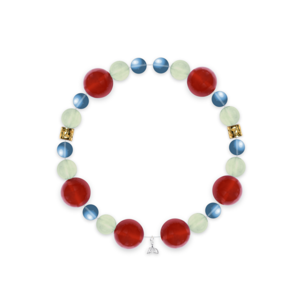 Blue Cat's Eye & White Mermaid Tail Bracelet – E8CCDA